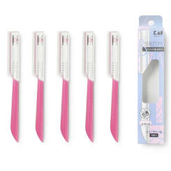 5pcs Pink Steel Eyebrow Epilator Sets for Women Makeup Eyebrows Hair Removal Styling Tool Blade Facial Sourcil Razor Trimmer