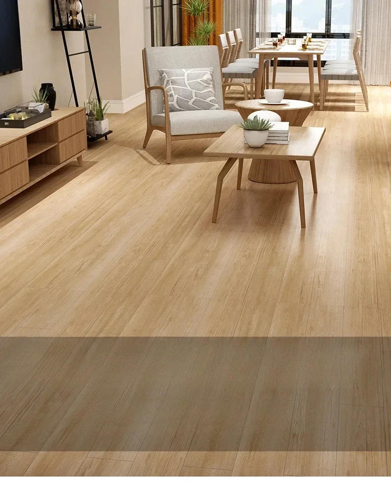 Description Picture 2 of itemSelf-Adhesive Wood Grain Floor Wallpaper Waterproof Wall Sticker Bedroom Living Room Toilet Kitchen Home Decor Floor Sticker