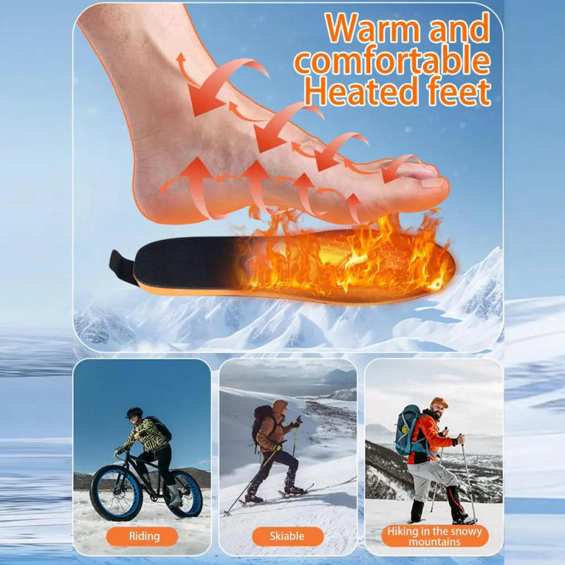 Description Picture 5 of item3000mAh Electric Foot Warmer Heated Insoles Rechargeable USB Heating Soles Boots APP Control For Men Women Shoes