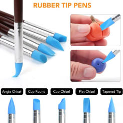 Air Dry Clay Tool Set Silicone Modeling Pen Polymer Clay Tools Sculpting Clay Brush Tools for Baking, Drawing, Molding, Painting