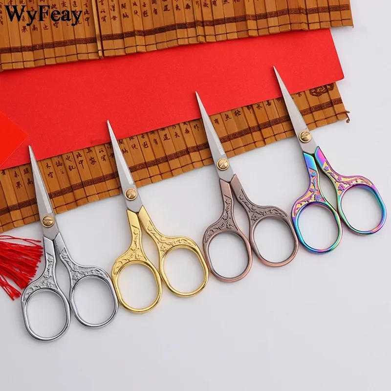 Description Picture 4 of itemRetro Zakka Stainless Steel Vintage Scissors Sewing Grooming Fishing Cutter DIY Embroidery Cross-stitch Yarn Thread Tools Shears