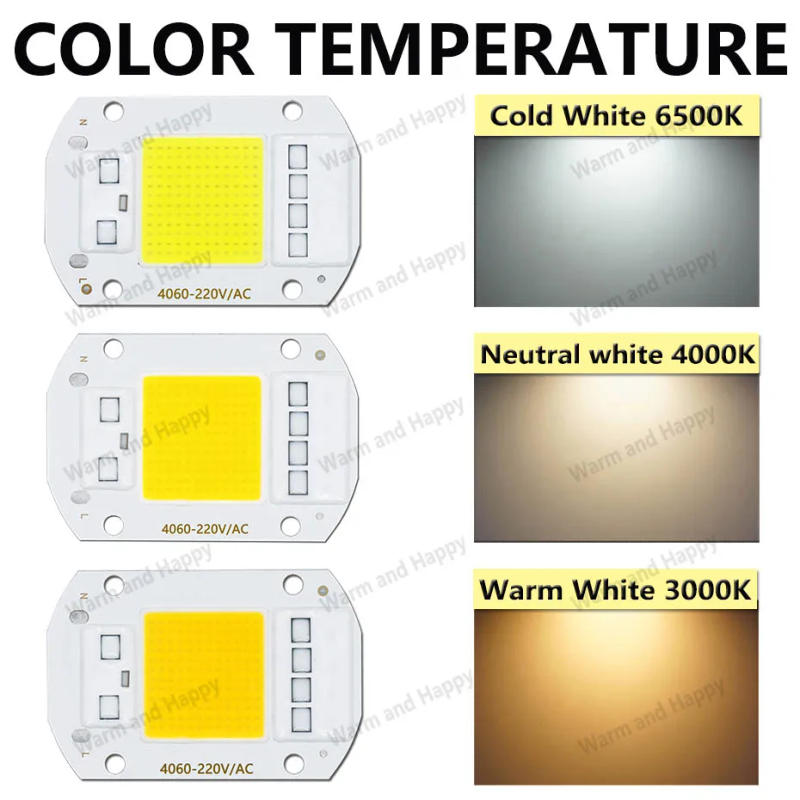 Description Picture 3 of item10pcs 50W AC220V No Need Driver LED COB Chip Bead Smart IC Chips 3000k 4000k 6500k For LED Floodlight Spotlight
