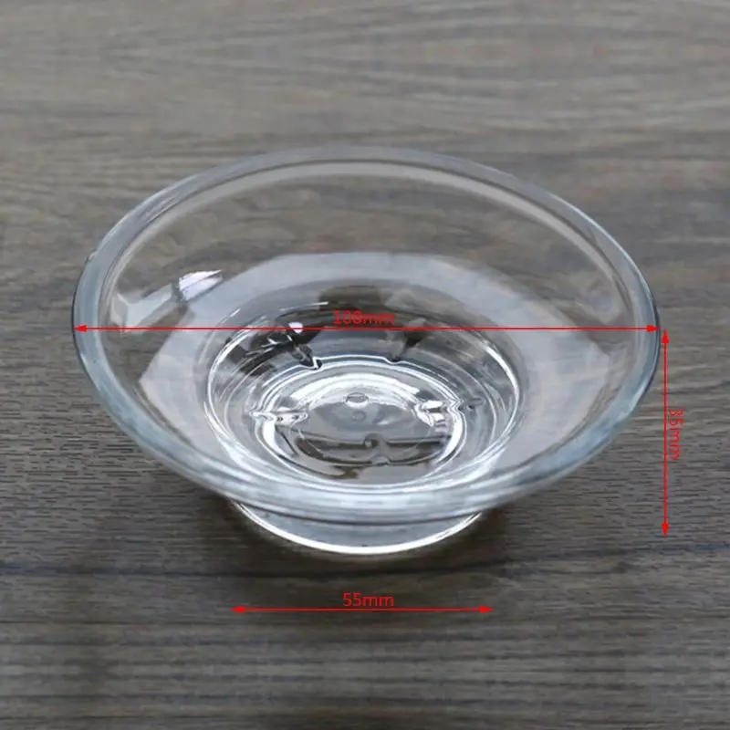 Description Picture 5 of itemClear Glass Soap Dish Bar Soap Holder Round Soap Saver Tray Soap for Case Soap Box for Shower Bathroom Kitchen Home Bar