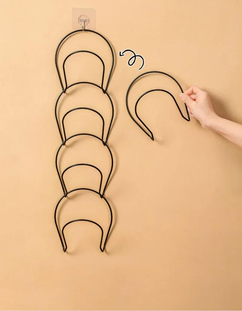 Description Picture 5 of itemMulti-functional Iron Art Hat Hook No-drilling Needed Wall-mounted Storage Organizer For Hats Scarves Bags Clothes