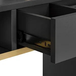 Description Picture 6 of itemManicure Table Nail Station for Nail Tech, Glass Top Nail Table Acetone Resistant w/Dust Collector, 7 Drawers & 3-Tier Shelves