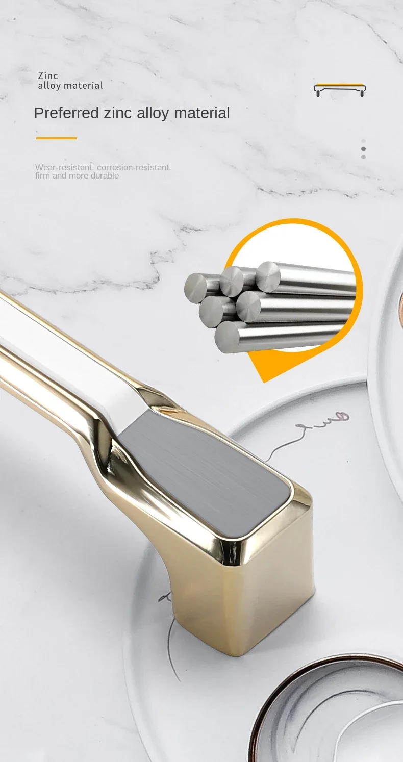 Description Picture 4 of itemNordic Style Bright Gold Black Bright Silver White Combination Cabinet Drawer Shoe Cabinet Wardrobe Zinc Alloy Handle