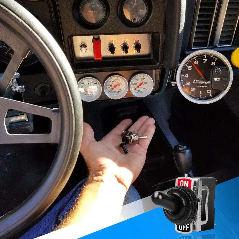 Description Picture 6 of item5pcs Heavy Duty Rocker Toggle 15A 250V 20A 125V SPST 2Pin ON/Off Switch Metal Bat Waterproof Boot Cap Cover