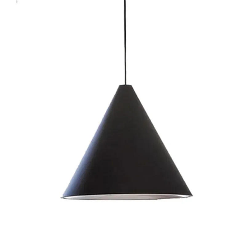 Description Picture 3 of itemModern Black Metal Long Wire Cone Shape Pendant Lamp Kitchen Island LED Vintage Hanging Lamps Bedside Suspension Light RoomDecor