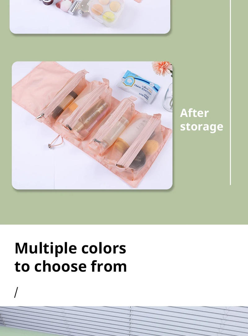 Description Picture 6 of itemDetachable4 in One Makeup Bag Multifunctional and Minimalist Travel WOMEN'S Foldable Travel Cosmetics Storage and Washing Bag