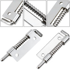 2pcs Spring Loaded Latches 304 Stainless Steel Security Bolt Latch Hasp Staple Gate Safety Lock Latch Door Cabinet Hinges