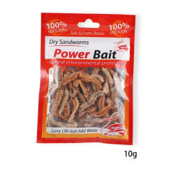 1 Bag 10g Dry Sandworm Fishing Lure Natural Dried Worms Outdoor Recreational Angling Tournament Portable Seductive Food