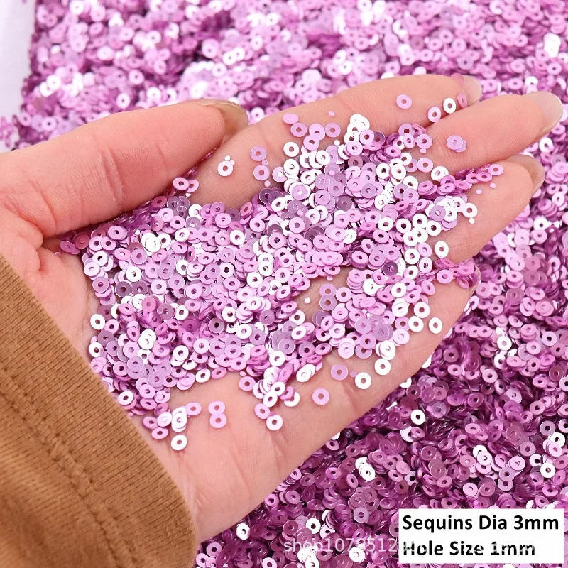 Description Picture 6 of item10g 2mm 3mm 4mm Pvc French Matte Round Sequins Loose Cup Sequins Paillettes Glitter For Jewelry Making Diy Sewing Nail Art Craft