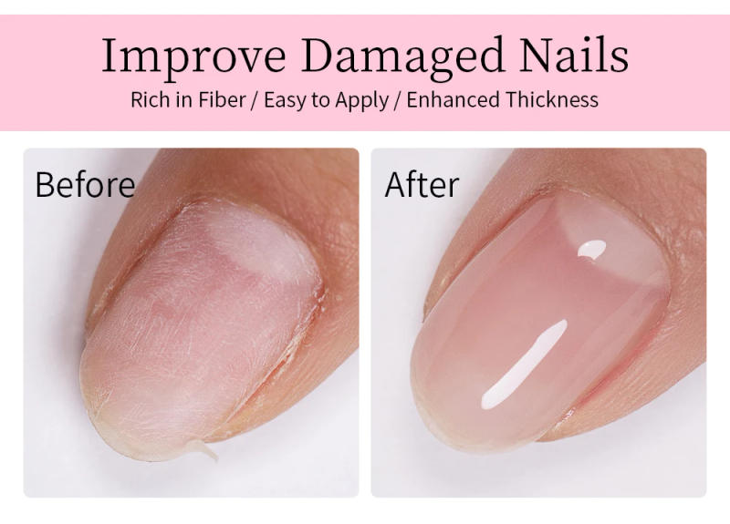 Description Picture 6 of itemAWstorG Fiber Rubber Base Gel For Nails UV Gel Polish Semi Permanent Repair Fix Crack Nail Rubber Base Gel Strengthener 15ml