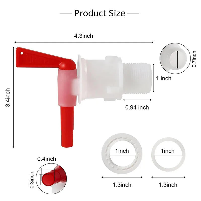 Description Picture 6 of item2 PACK Bottling Bucket Plastic Spijot, Food Grade Brew Fermenting Spigot for 5 Gallon Bucket,Beer Soda Water Beverage Dispenser