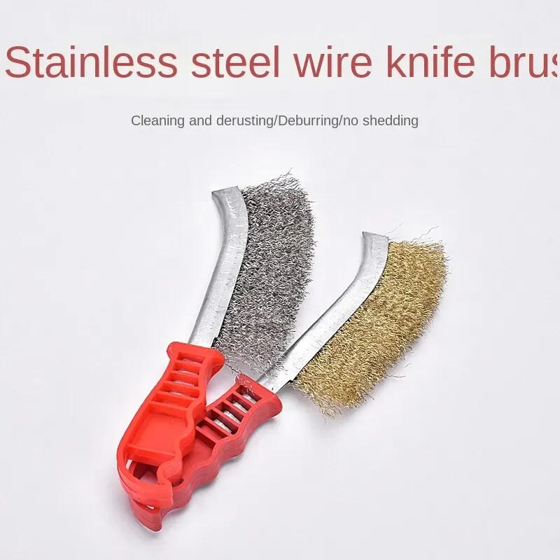 Description Picture 2 of itemMulti-function Tool Wire Brush Copper Plated (Stainless Steel Brush, 1PCS) Long Handle Kitchen Grill Special Plate Rust Removal