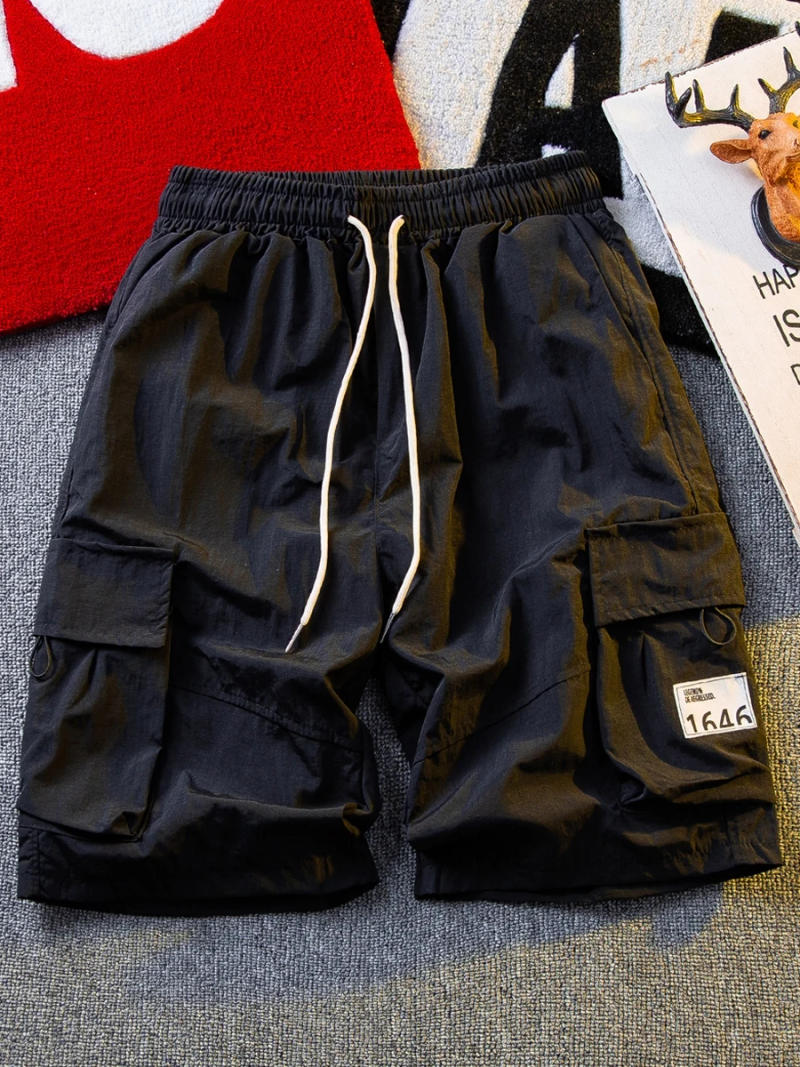 Description Picture 4 of itemSummer Thin Ice Silk Quick-drying Shorts Men's Workwear Loose Casual High Street Personality Five-point Pants Male Sportswear