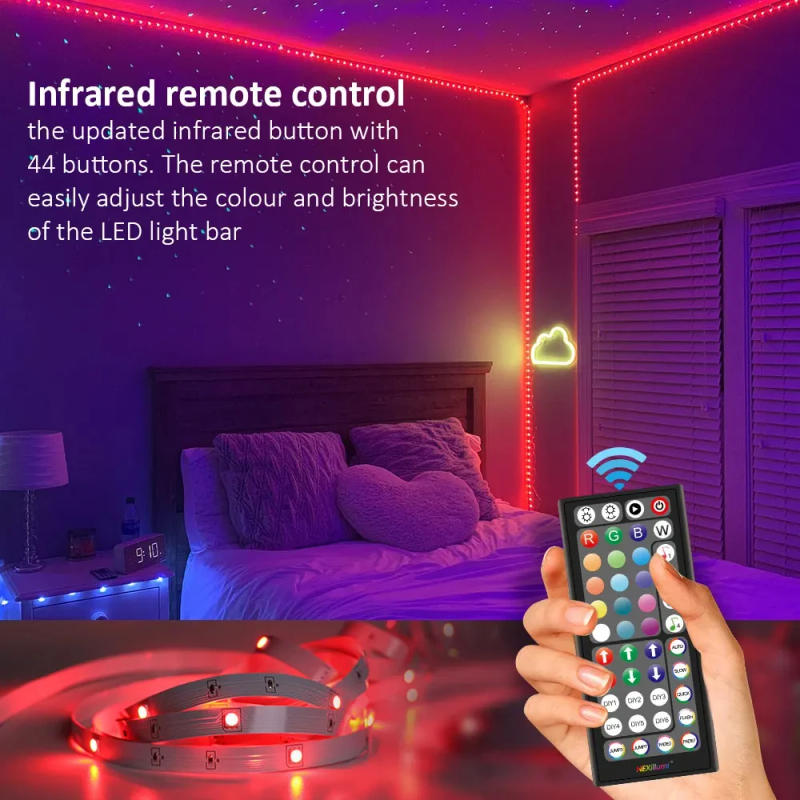 Description Picture 6 of item100Ft/30M USB LED Strip Lights RGB 5050 Wifi Bluetooth App Control Flexible Ribbon Lamp For Room Decor TV BackLight Alexa Google