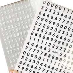 Numbers Decals Roman 26 English Alphabet 3D Self-adhesive Nail Art Decal Sticker Word Small Letter Nail Tattoos Decal Stickers