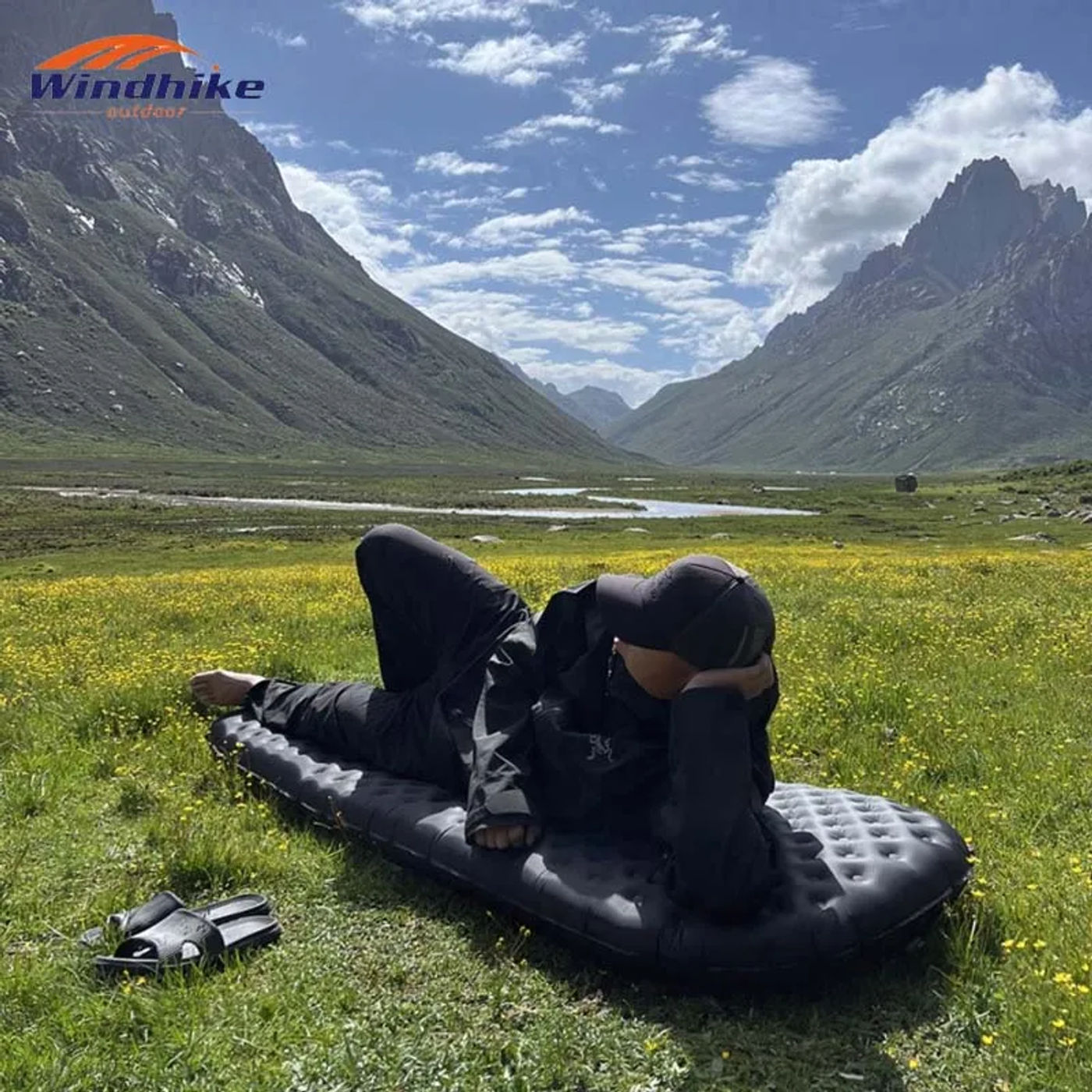 Description Picture 5 of itemWindhike Inflatable Mattress Inflating Ultralight Air Mat Sleeping Pad Camping Outdoor Travel Hiking Damp Proof Mat R4.2/7.5
