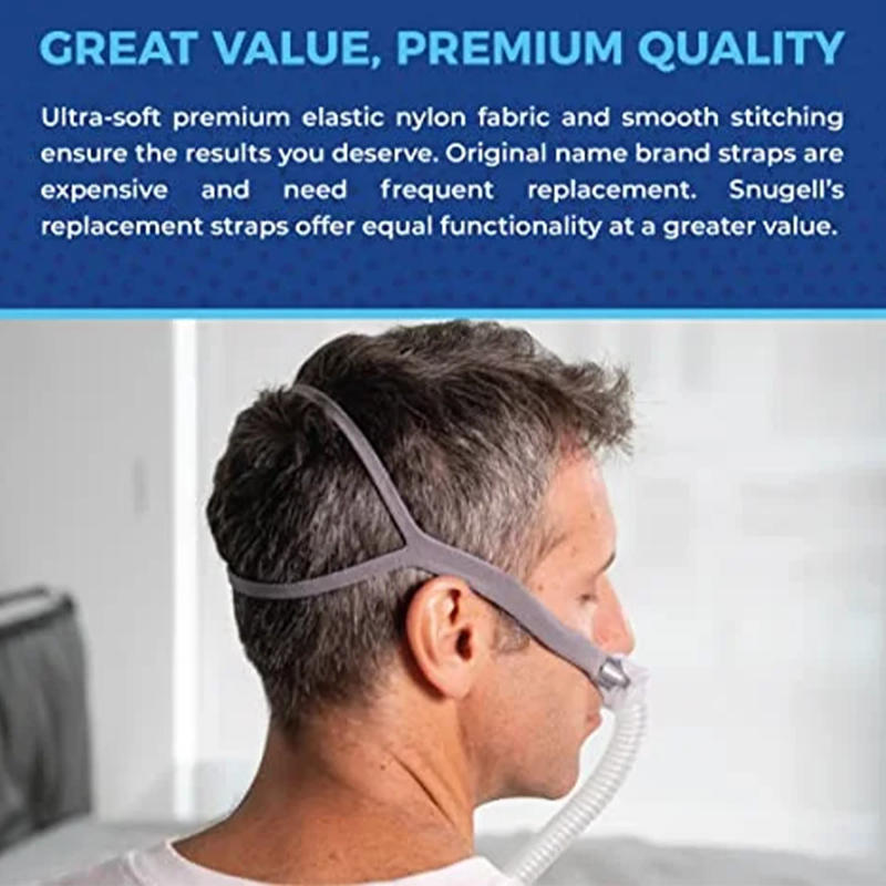 Description Picture 4 of itemReplacement Headgear Strap for ResMed AirFit P10 Nasal Pillow CPAP Mask, Breathing Machine (3 Pack) Includes 6 Adjustment Clips