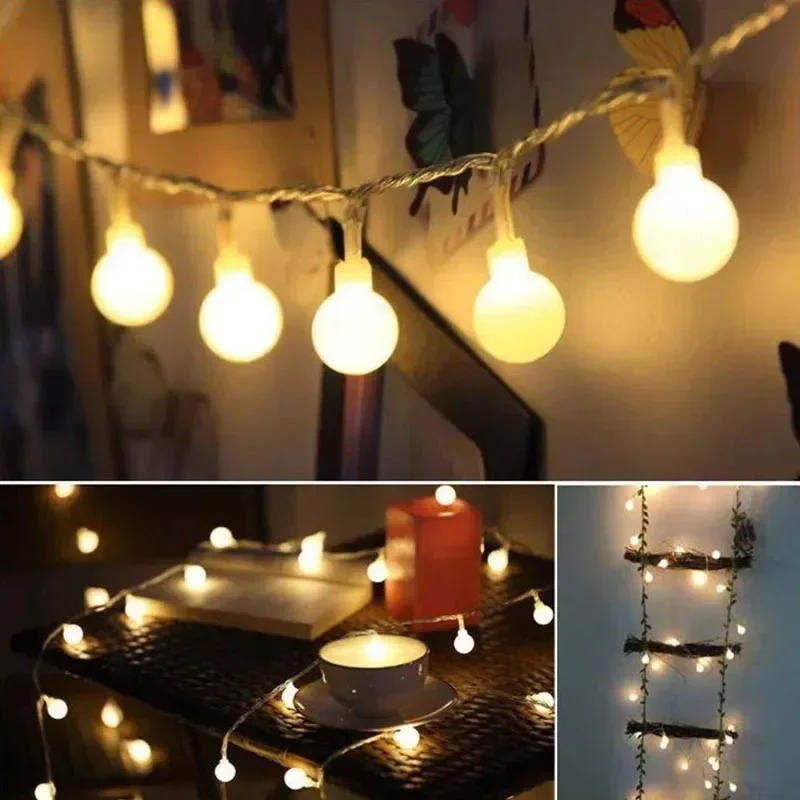 Description Picture 5 of itemOutdoor Ball LED Star Snowflake Fairy String Lights Garland Christmas Decorations for Home Wedding New Year Garden Street Lamp