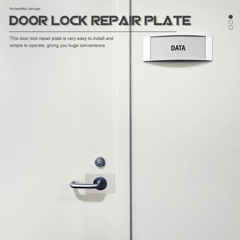 Description Picture 4 of item2 Pcs Ball Lock Door Reinforcement Plate Chain Deadbolt Installation Kit Bracket Covers Stainless Steel Garage Office Kick
