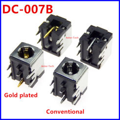 1PCS High Current DC Charging Power Outlet DC-007B 5.5*2.1mm 5.5*2.5mm Bracket Copper For Laptop Power Socket DC007B DC007