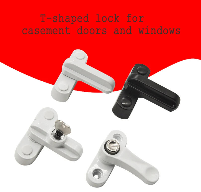 Description Picture 2 of itemT-shaped Lock Plastic Steel Casement Door And Window With Lock Window Lock Buckle Anti-theft Lock Casement Window Lock With Key
