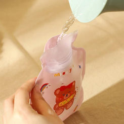 1Pc Random Color Mini Portable Hot Water Bottle Winter Transparent Cartoon Water Filled Hand Warmer Bag Home Warming Supplies
