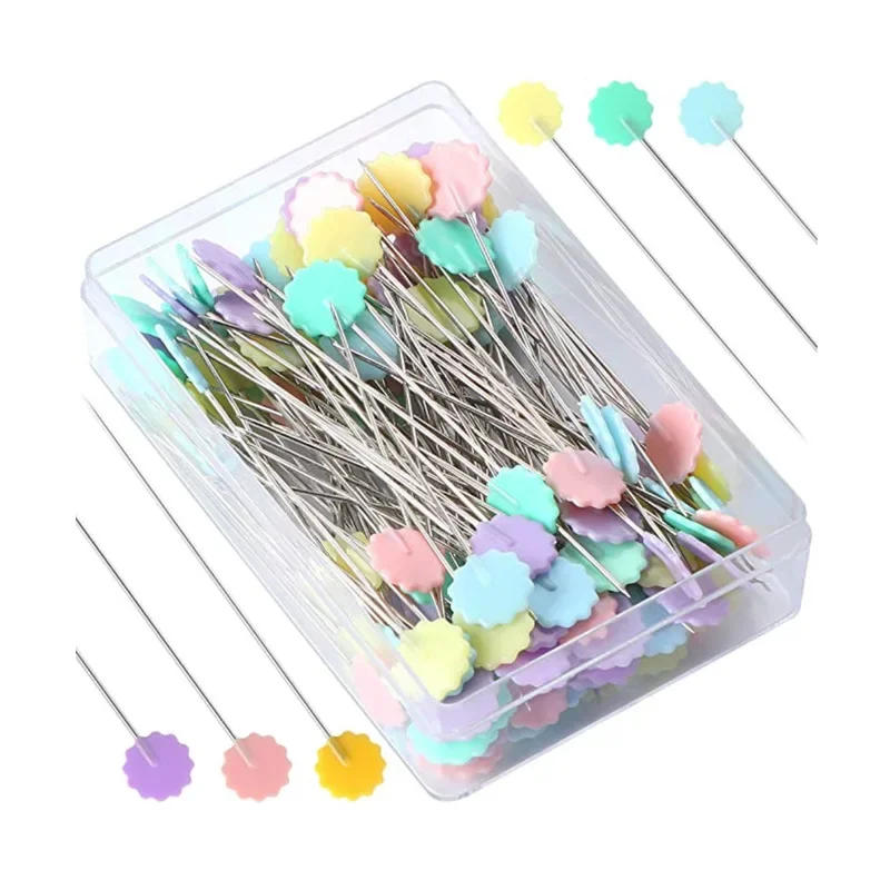 Description Picture 2 of item100PCS Clothing Manual Positioning Needle Pin Shaped Sewing  Embroidery Patchwork Tools Fixing Needle Handmade DIY Accessories