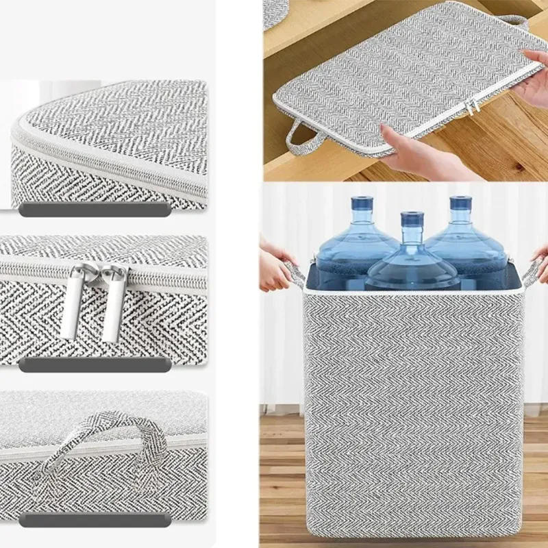 Description Picture 2 of itemQuilt Storage Bag Large Capacity Duvet Blanket Foldable Sorting Bags Waterproof Dustproof Clothes Organizer Household Moving Bag