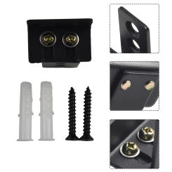 Adjustable Barn Door Guides Floor Guide For Sliding Barn Door Black Wall Guide With Screws Black Stainless Steel