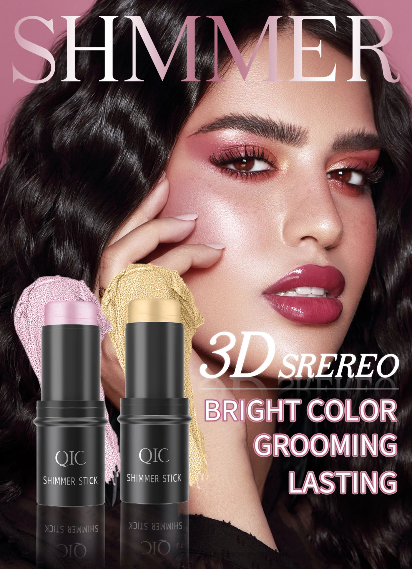 Description Picture 2 of itemCreamy Highlighter Stick Bronzer Contour Glitter Shimmer Powder Blush For Face Makeup Cosmetics
