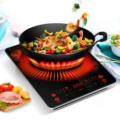 Induction Cooker Electromagnetic Furnace Double Cooktop Electric Adjustable Temperature Stainless Steel Magnetic Hot Plate
