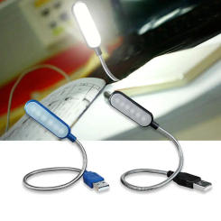 Portable USB LED Mini Book Light Reading Light Table Lamp Flexible 6leds USB Lamp for Power Bank Laptop Notebook PC Computer