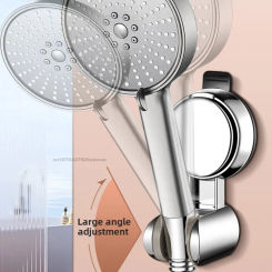 New Shower Head Supports 360° Adjustable Suction Cup Wall Mounted Handheld Shower Holder Punch-free Bathroom Accessories