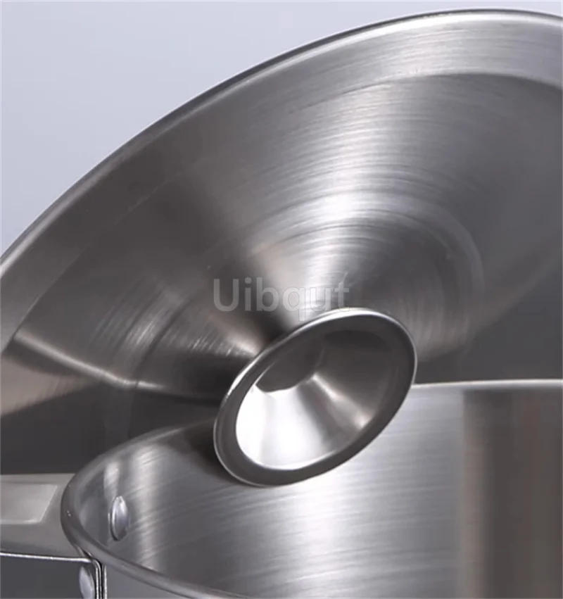 Description Picture 6 of itemFlat cover wok lid cover Cookware Round Stainless Steel Glass Lid For Frying Pan Cooking Pot Wok With Knob Kitchen food lid