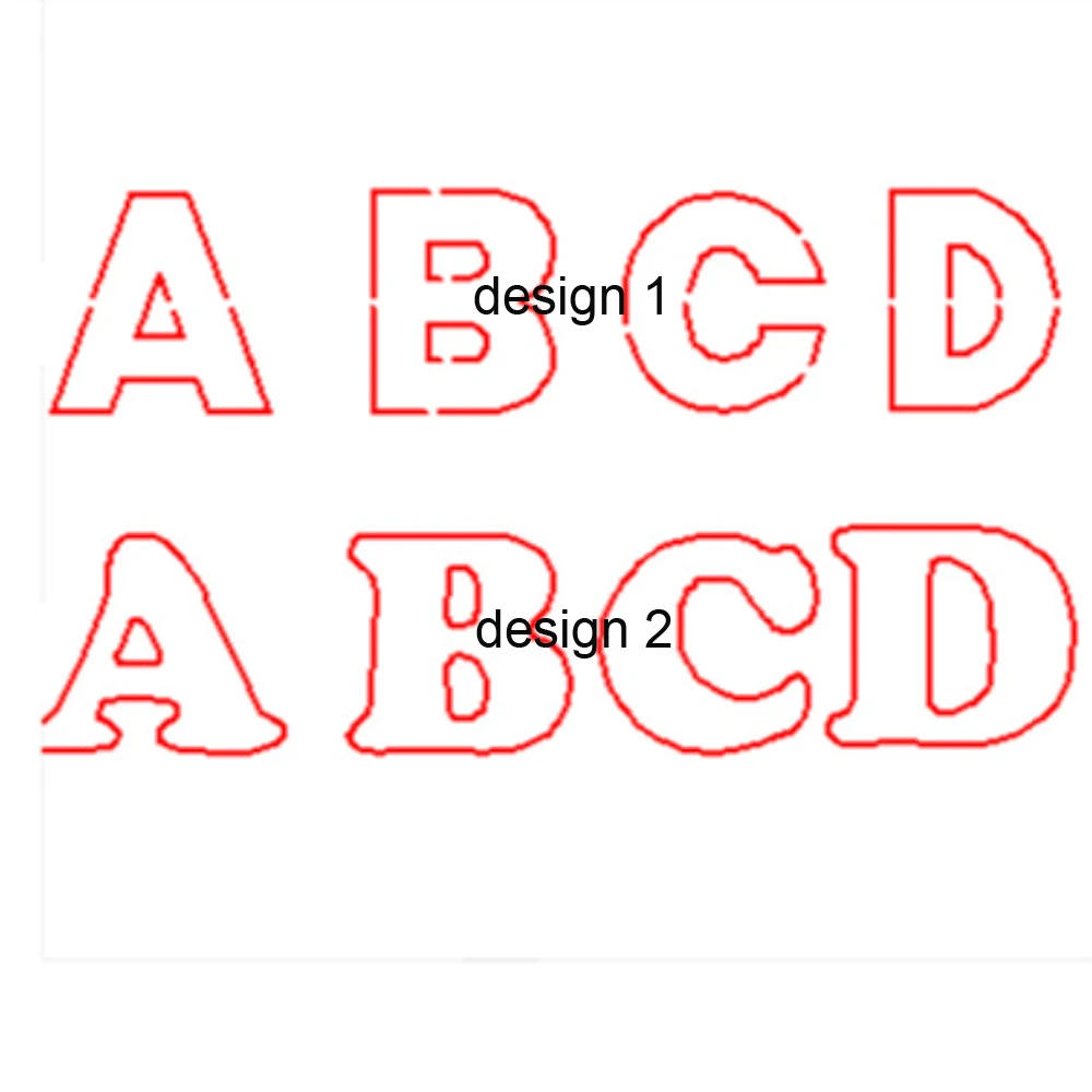 Description Picture 4 of item-DIY Leather Craft Words Letter Alphabet Die Cutting Knife Mould Hand Machine Punch Tool Set 6cm Height