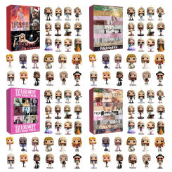 24PCS 2D Acrylic Taylor Dolls Blind Box 24 Days Taylor Christmas Advent Calendar Hanging Pendant Gifts Box Xmas Tree Decorations