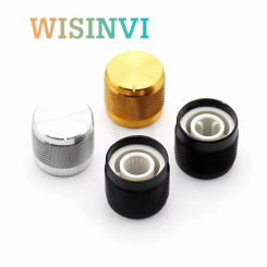 2PCS Aluminum Knob Cap Diameter 15mm Height 13mm Potentiometer Encoder Knob D Shaped Inner Hole 6mm