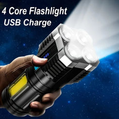 Rechargeable ultra bright outdoor flashlight with LED remote shooter, handheld and portable For Outdoor Camping Hiking Fishing