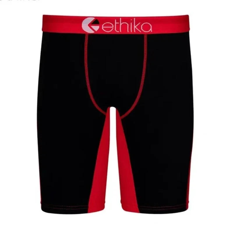 Description Picture 4 of itemETHIKA Men's Underwear Solid Color 100% Cotton Breathable Underware Casual Men Boxer Briefs Shorts Sweatpants Black Plus Size