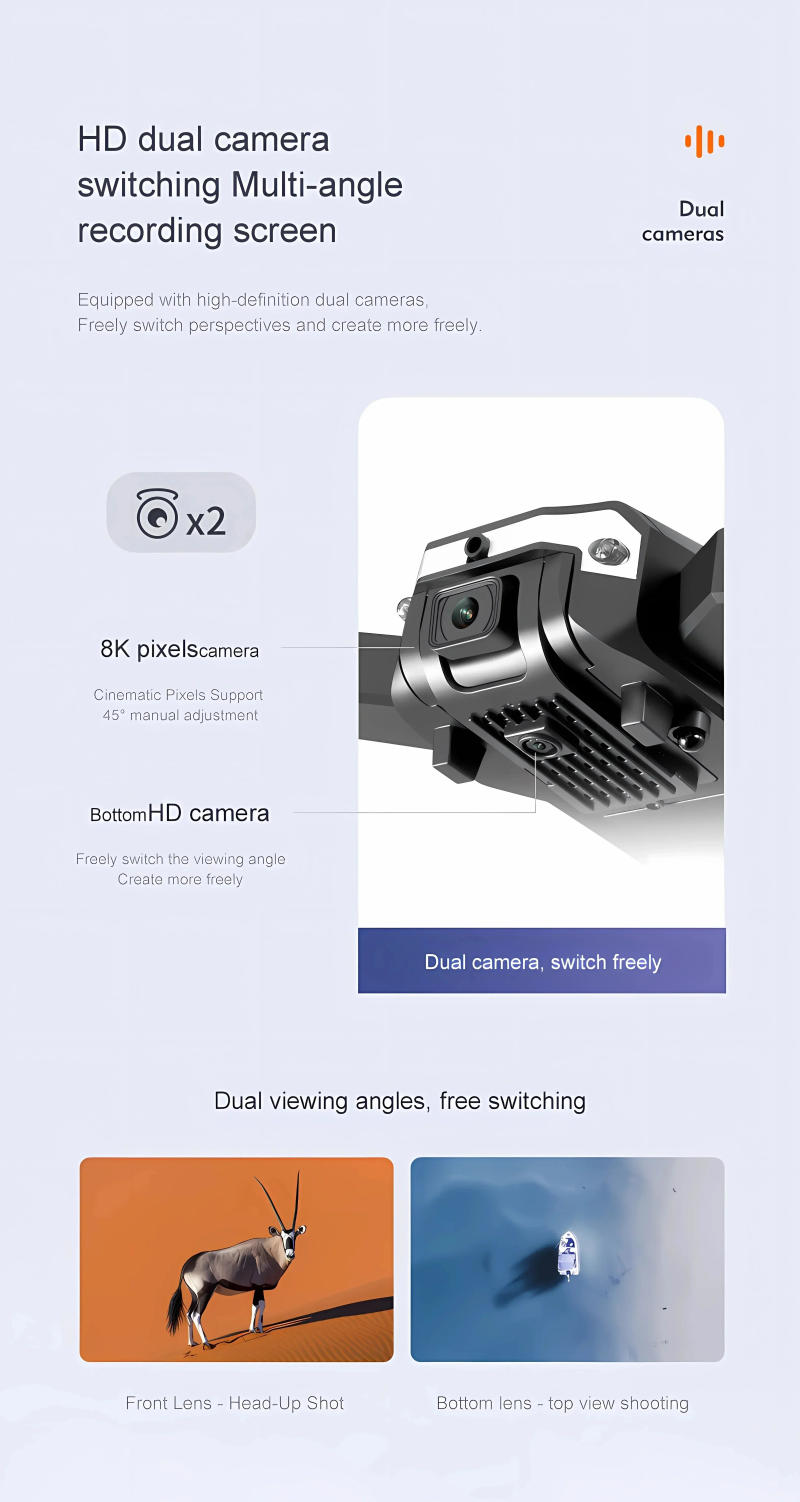 Description Picture 6 of itemNew S6 Rc Drone G6 Profesional 8K HD Camera Obstacle Avoidance Aerial Photography Optical flow Foldable 5G GPS Quadcopter Gifts