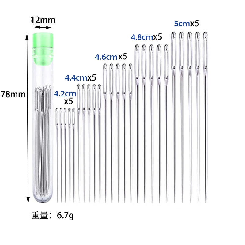 Description Picture 4 of item15/25pcs Sewing Needles Household Funiversal Stainless Steel Darning Hand Sewing Needles DIY Embroidery Tools Crafts Accessories