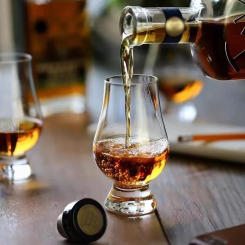 1/3/6Pcs Whiskey Cup 200ML Clear Crystal glass Lead Free Glass Home Bar Spirits Wine Glasses Scotch Drinking Glasses Beer Cup