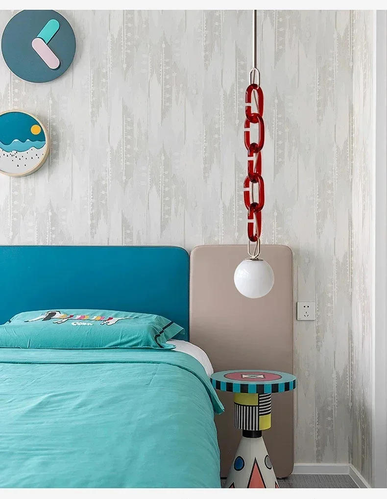 Description Picture 2 of item2024 Glass Chain Ceiling Chandelier Modern Pendant Light Hanging Lamps for Ceiling Room Decor Pendant Lamp for Home led Lights