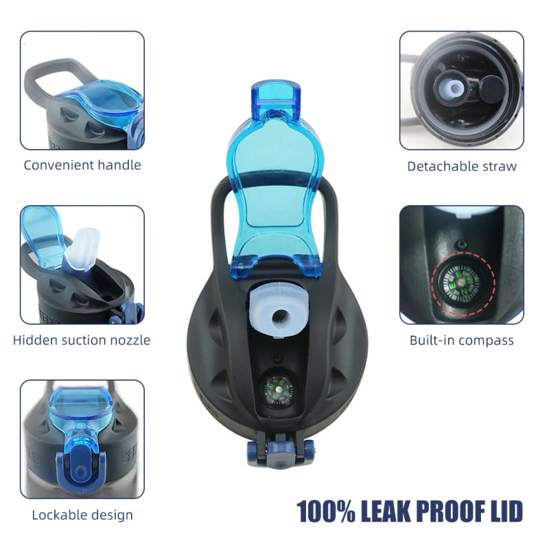 Description Picture 6 of itemWater Bottle Made of Tritan with Water Filter Lockable Lid BPA Free Water Purifier Bottle for Travel Hiking Camping Emergency