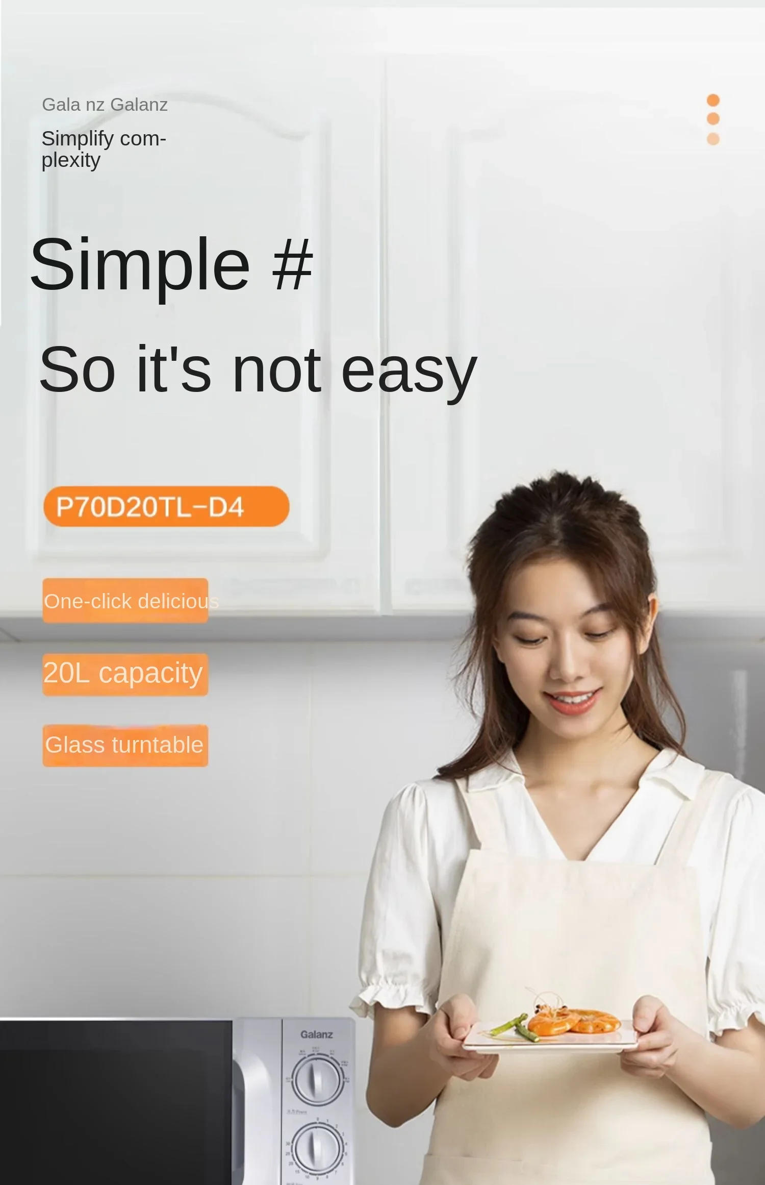 Description Picture 2 of item220V Glanz Microwave Oven Household Small Mini Mechanical Rotary Table Multifunctional Integrated Sterilization