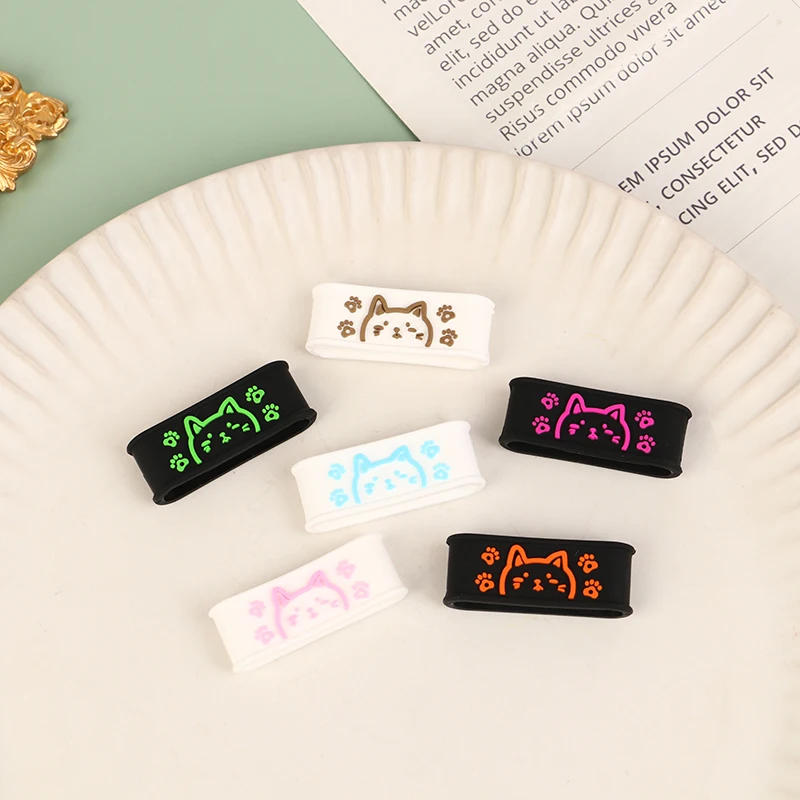 Description Picture 3 of item1Pcs Cartoon Cute Cat Tennis Racket Handles's Silicone Ring Black Fixed Tennis Overgrips Rubber Ring Tennis Accessories