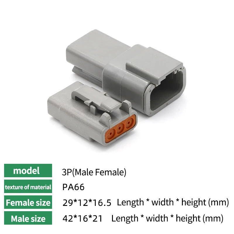 Description Picture 4 of item10/50/100 Sets Deutsch DTM/DT/DTP/DTF Automobile Connector Plug&Socket Male&Female Terminal DTM04-2/3/4/6/8/12 DTM06-2/3/4/6/8S